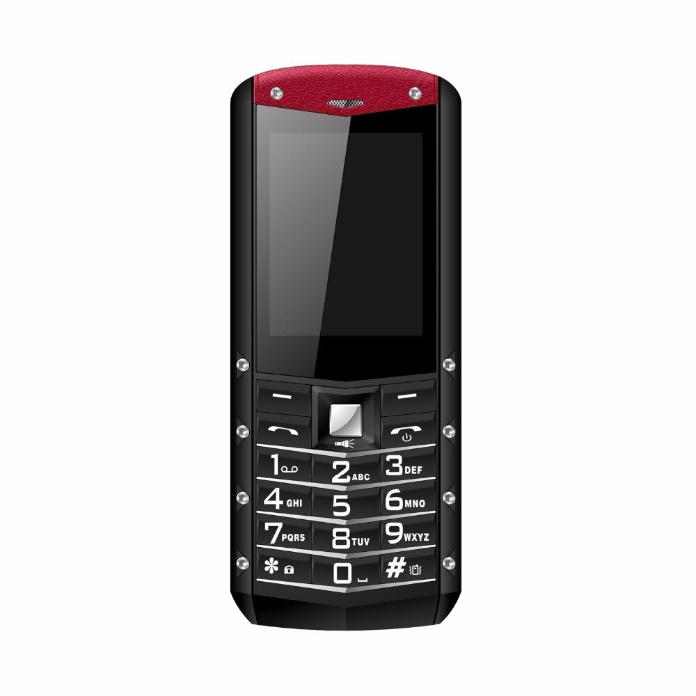 Novo agm m2 ip68 áspero à prova dgsm água à prova de choque telefone gsm duplo sim cartão bluetooth fm velho estudante criança negócios teclado telefone: Silver red