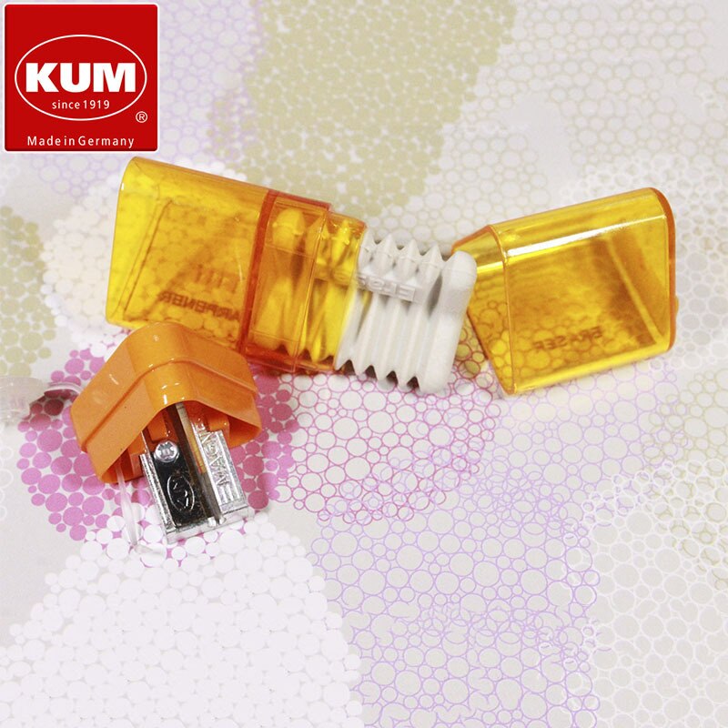 Kumcorrec-tri M1-sacapuntas triangular de Metal y magnesio con Borrador de varios ángulos, suministros escolares portátiles, 1 ud.