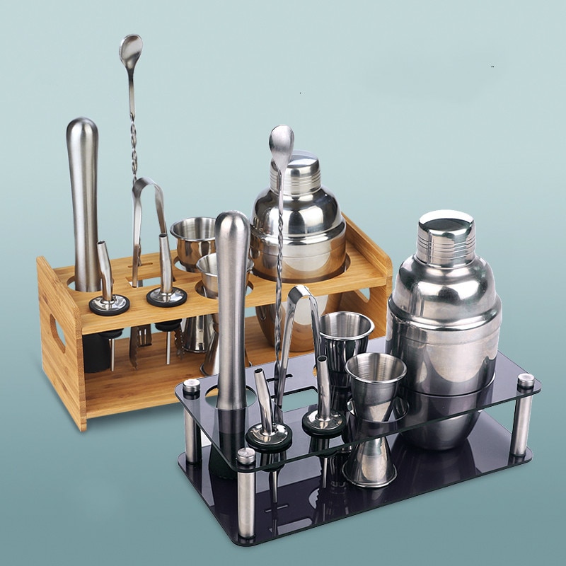 Cocktail bartender mixer set kombination bar utrustning fancy rostfritt stål shake cup vin bartender mixer