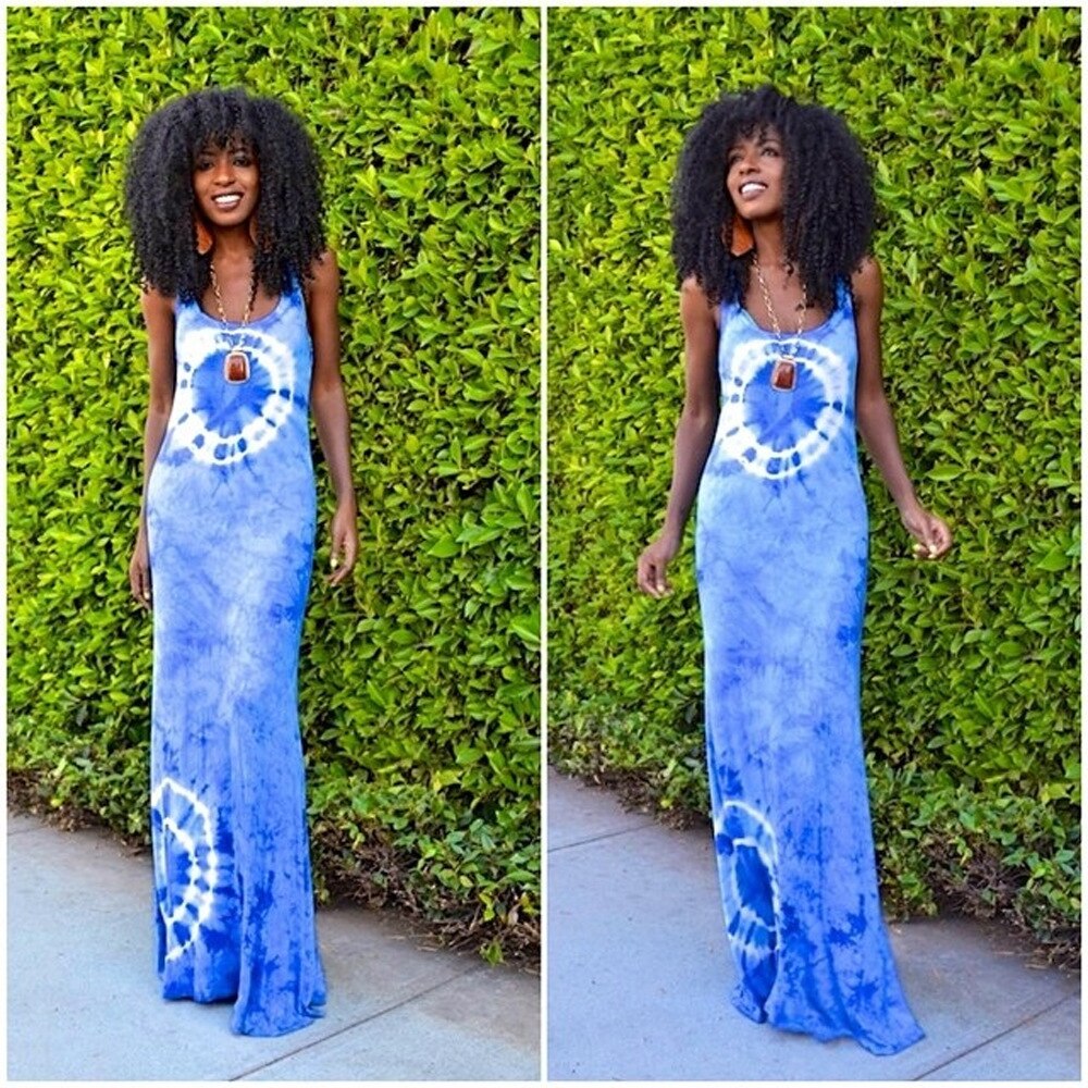 CM.YAYA-vestido largo ajustado de mujer, vestido largo ajustado sin mangas, con estampado de agujeros negros y tirantes finos de mujer para y club nocturno: XL