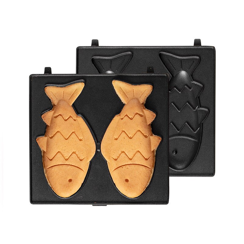 220V elektryczny opiekacz robić kanapek mini gofrownica toster robić pieczenia lampa wielofunkcyjna jedzenie śniadanie maszyna naleśnik kanapka: Taiyaki Plate