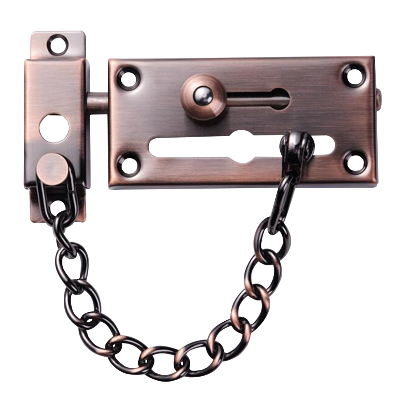 Door Security Guard Chain Alloy Hotel Home Door Window Safety Sliding Bolt Anti-theft Chain Lock Antique Latch Hardware