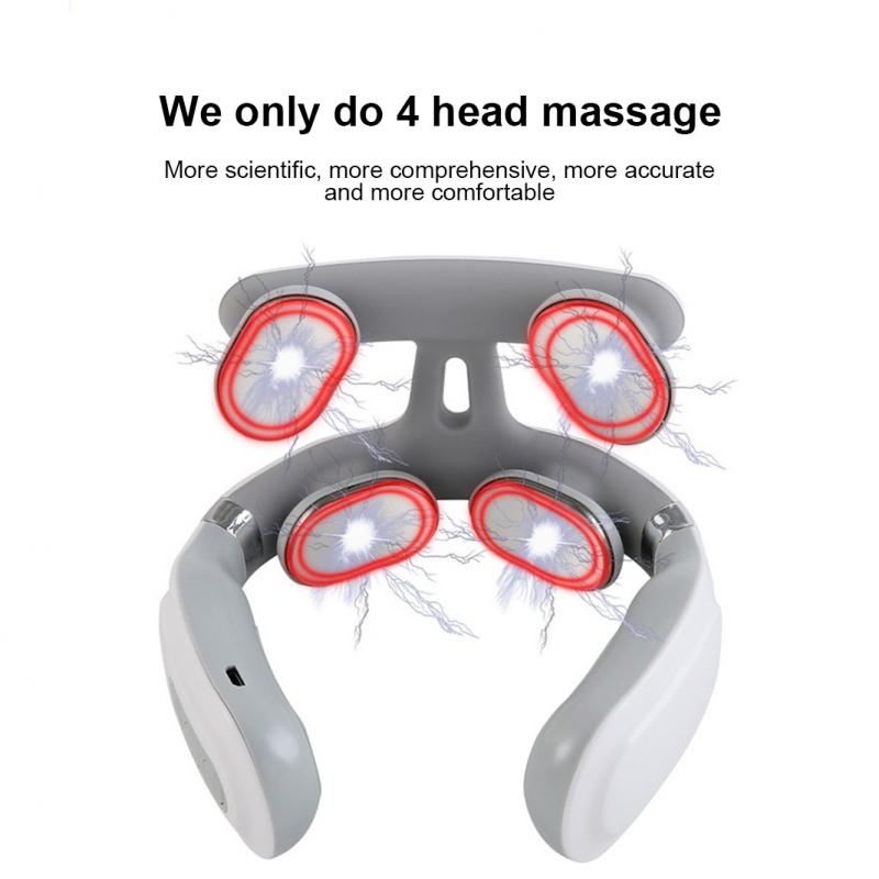 Heads Smart Electric Neck Massager Neck Pulse Back Power Control Deep Care Magnetic Physiotherapy Health Care Relax Tool