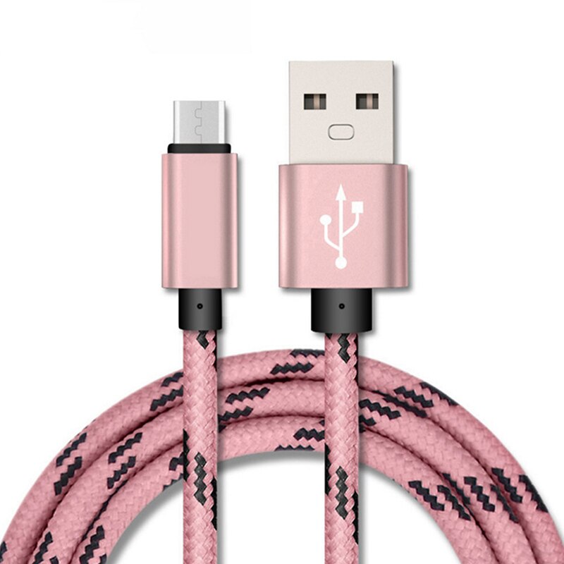 5V2A Mobiele Telefoon Kabel Snelle Opladen Micro Usb-kabel Rooster Nylon USB Sync Gegevens Voor Tablet Android Telefoon Micro Draad 1 m