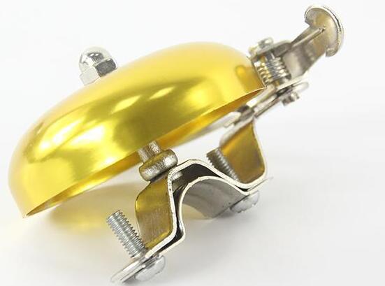 Q1065 freies Fahrrad retro Englisch Glocke Klingeln Glocke Aluminium Silber Kaffee Braun Fahrrad Glocke Jahrgang: Gold