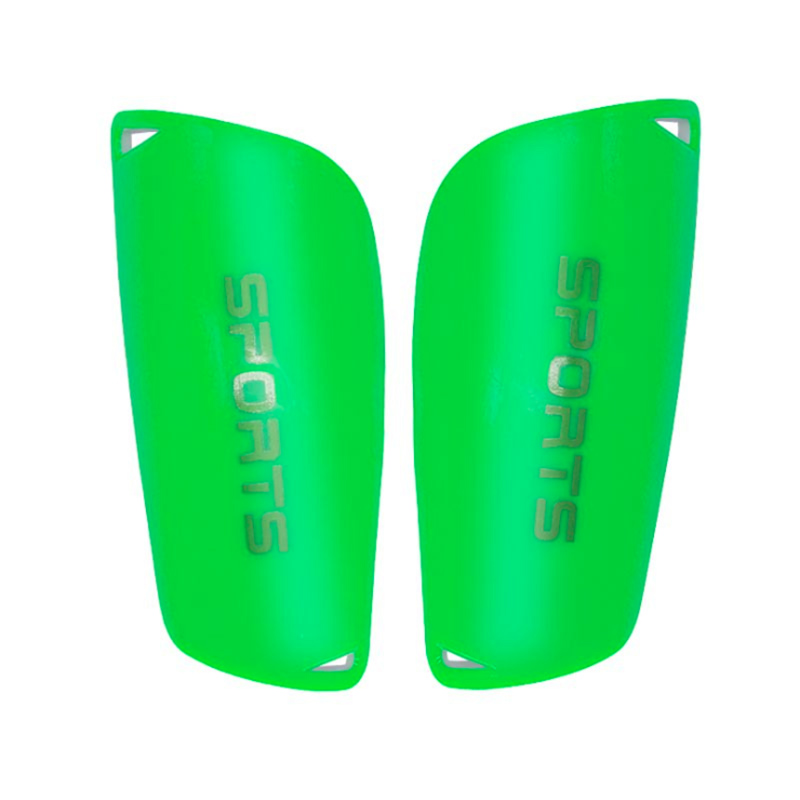 Thickened Strength Plastic Guard Plate Comfortable Protection Adult Children Football Leg Protector: Green / S