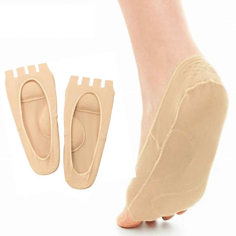 Antepié de silicona almohadillas Gel plantillas pedicura calcetines juanetes Corrector separador para dedos del pie Hallux Valgus corrección cojín Gel almohadilla: 1 Pair E