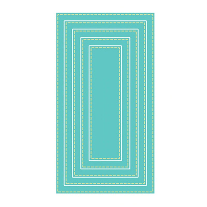 Rectangular Framelits Mini Slimline Wavy Metal Cutting Dies Scrapbooking Album Paper DIY Cards Crafts Embossing Die: 2