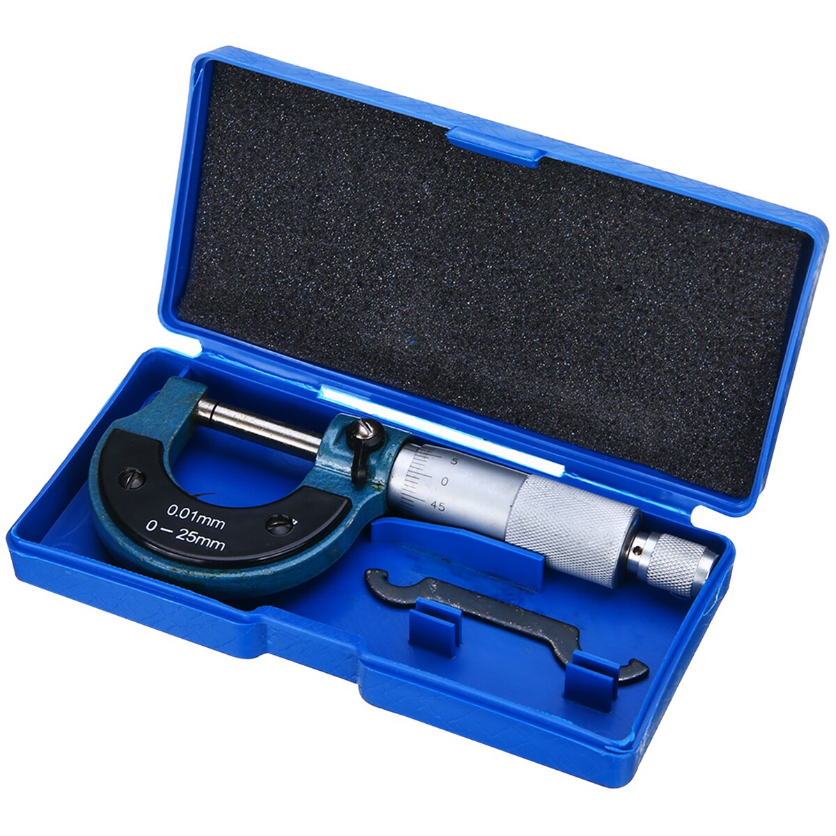Mayitr 0-25mm 0.01mm Outside Metric Micrometer Caliper Precision Gauge Vernier Caliper Tool with Metal Caliper Tool
