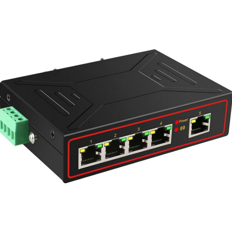 5 Port 10/100/1000 Mbps Industriële Netwerk Switch Gigabit Lan Adapter