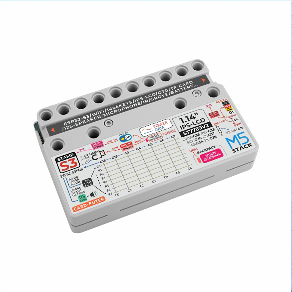 M5stack Cardputer Card Computer 56 Key Programmable Development Board StampS3 Portable Computer for IoT Intelligent system