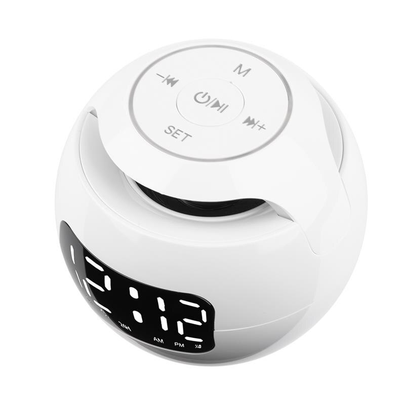 Moderne Digitale Klok Kolom Bluetooth Speaker Sound Box Met Led Display Wekker Fm Radio Nachtlampje Mini Bureauklok