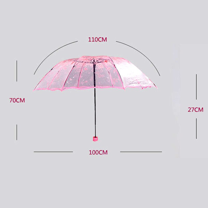 Anpassung von Prinzessin Regenschirm Werbung Regenschirm mit rean Klapp Apollo Transparent Arch und Drei Falten Regenschirm