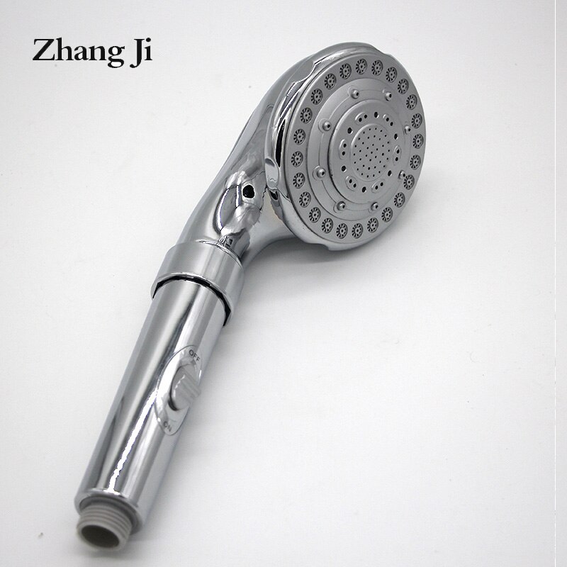 Zhangji 4-Functie Douchekop Water Saving Chrome Badkamer Abs Douchekop Met Aan/Uit Schakelaar Ronde Handheld Sprinkler