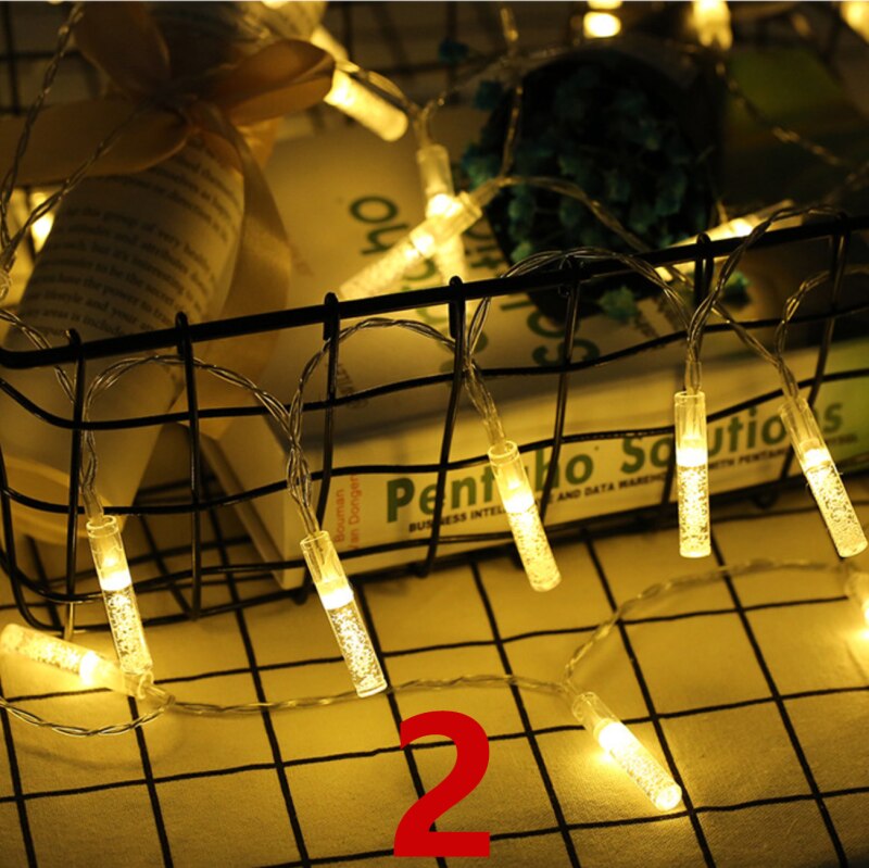 Soverom rom dekorasjon string lys led batteri dekorasjon liten nattlampe: 2