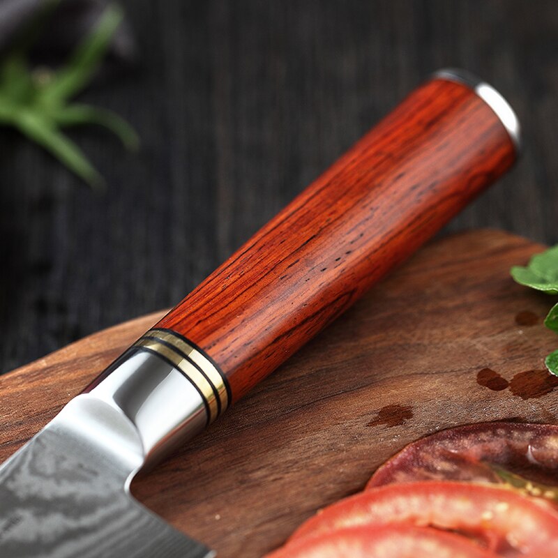 XINZUO couteau de Chef japonais, 8 pouces 67 couches en acier damas Gyuto hachoir à viande, outils de cuisine Santoku avec housse