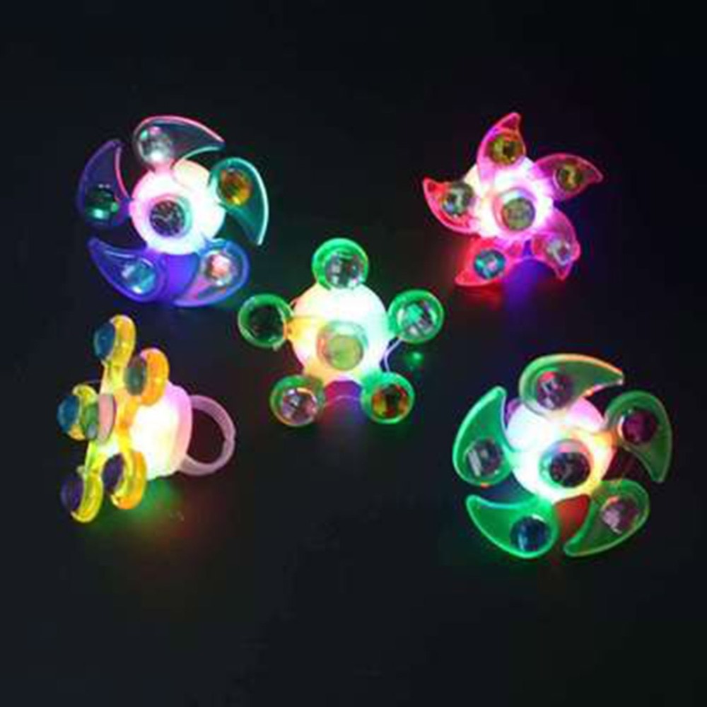 Fidget Spinner Licht Up Ring Stress Fidget Speelgoed Levert Party Gunsten