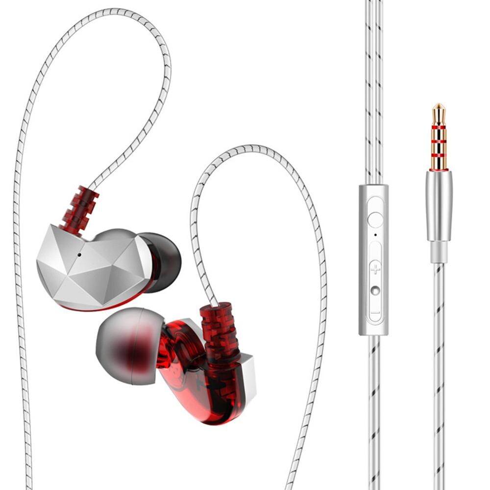 Qkz CK6 Universele Ruisonderdrukking Microfoon Hifi In-Ear Wired Telefoon Muziek Oortelefoon 3.5Mm In-Ear Wired oortelefoon Voor Mobiele Telefoon: Rood