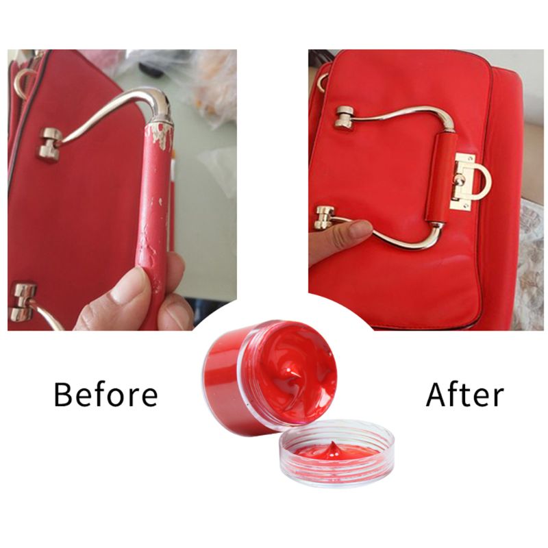 Peinture cuir blanc chaussure crème coloration pour sac canapé siège auto Scratch 50ml teinture cuir réparation restauration changement de couleur peinture