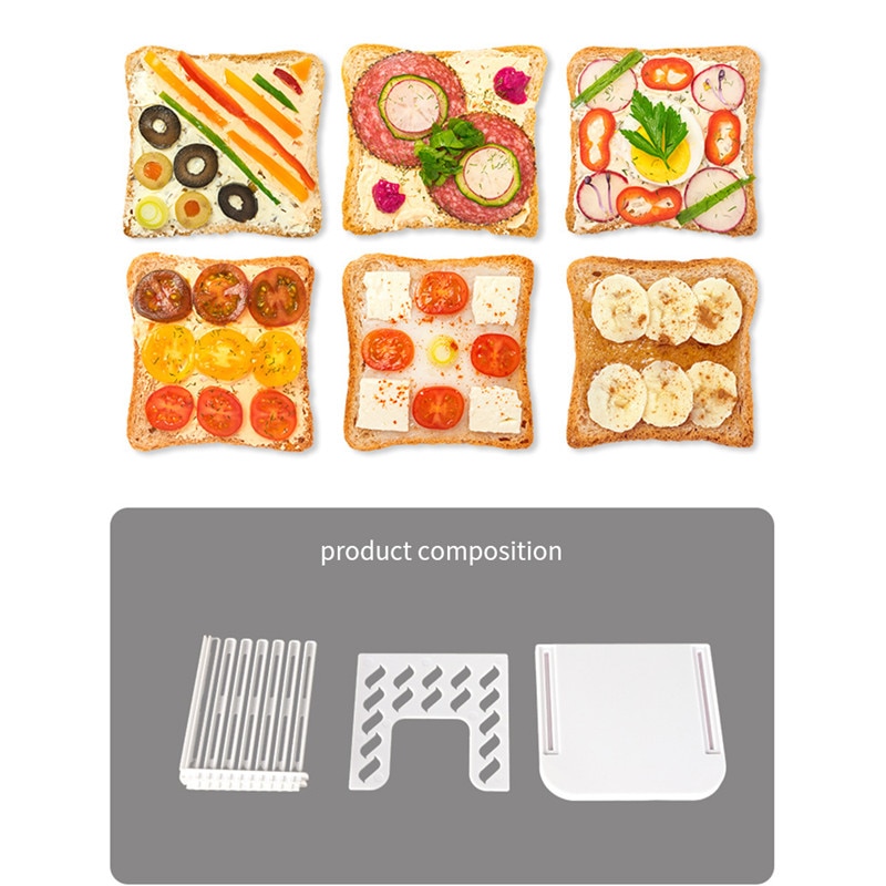 4YANG Brood Slicer Cutter Mold Toast Brood Sandwich Snijden Snijden Maker Gids Keuken Tool Kaasschaaf
