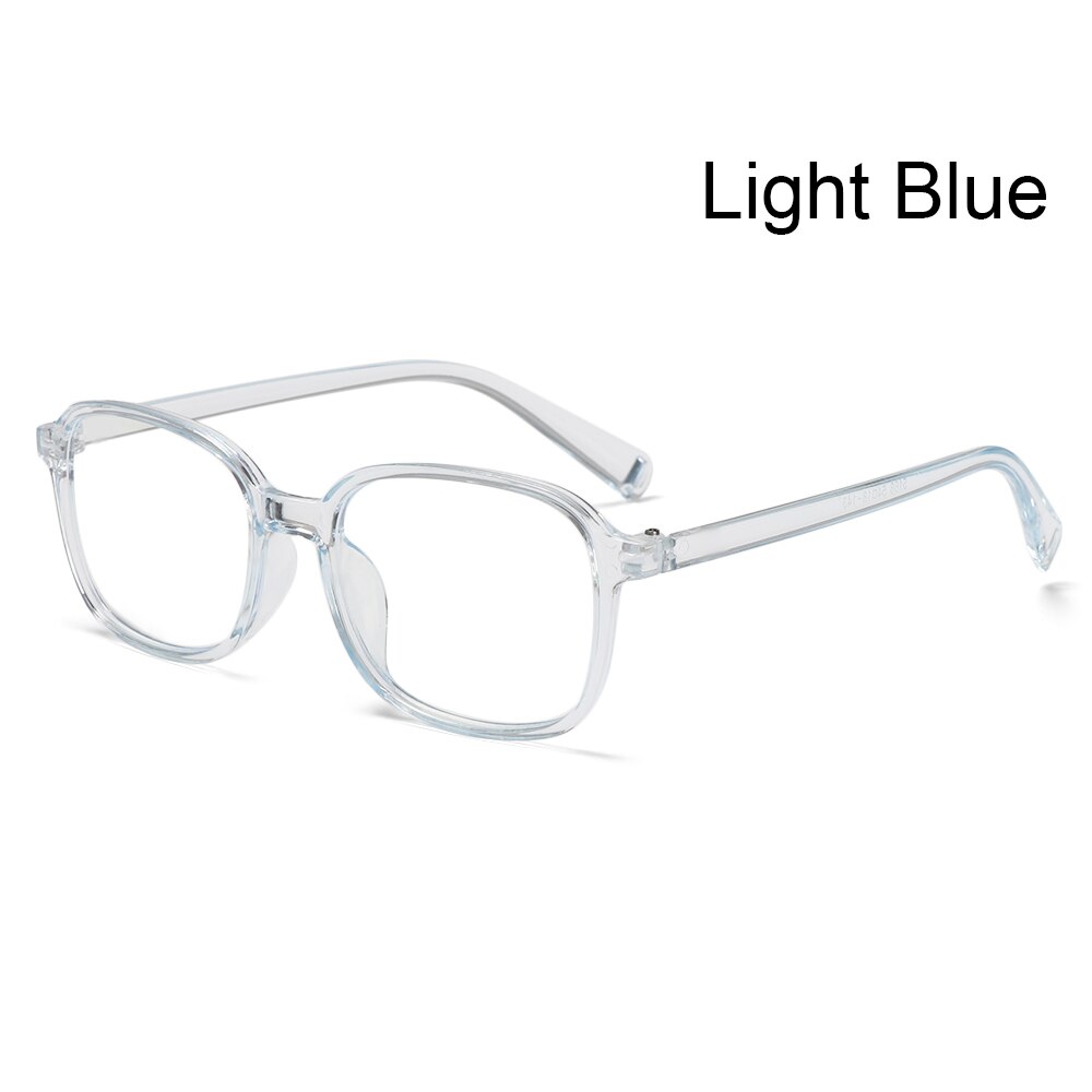 Anti-blauw licht bril dames heren vintage vierkante montuur bril oogbescherming computerbril blauw licht blokkerend: Lichtblauw