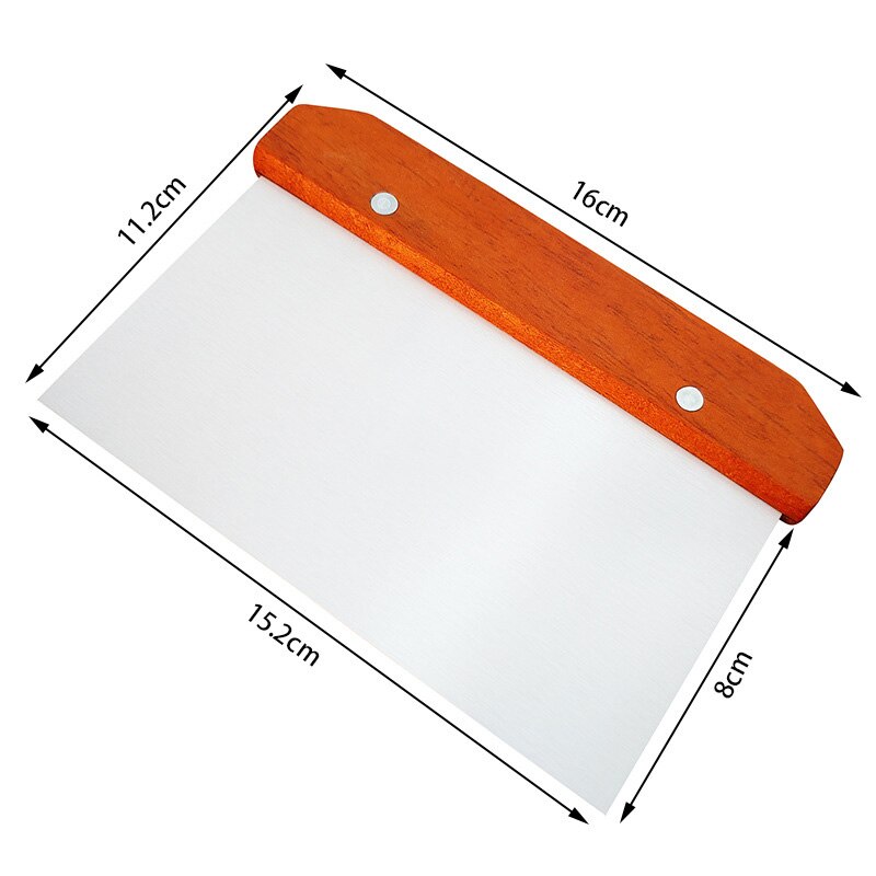 Metall spatel set  of 4,  rostfritt stål grillspatel skrapverktyg set med trähandtag, grill tillbehör kit för teppan