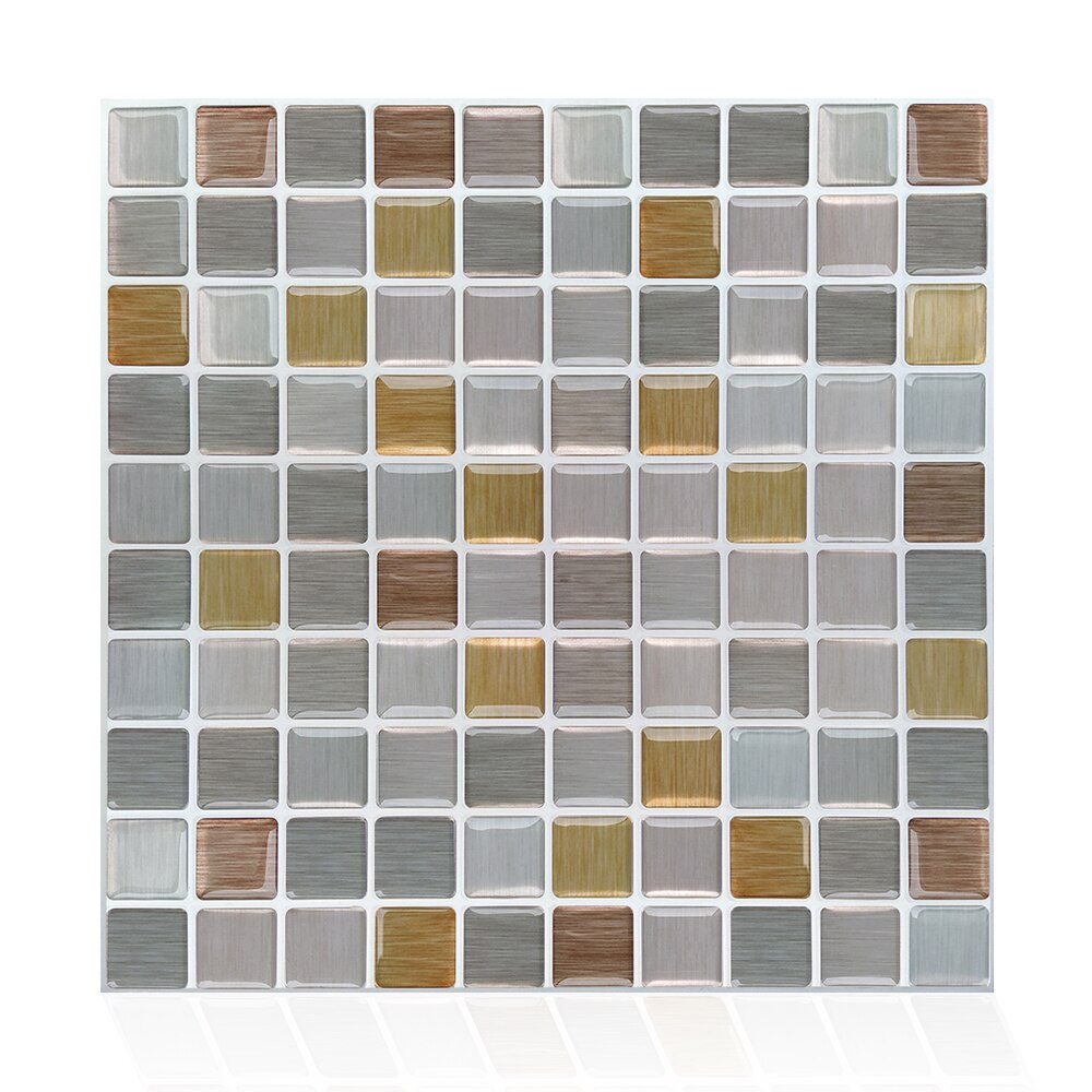 Selvklæbende mosaik backsplash gør-det-selv køkken badeværelse boligindretning vinyl peel and stick vægfliser: Mssb -240