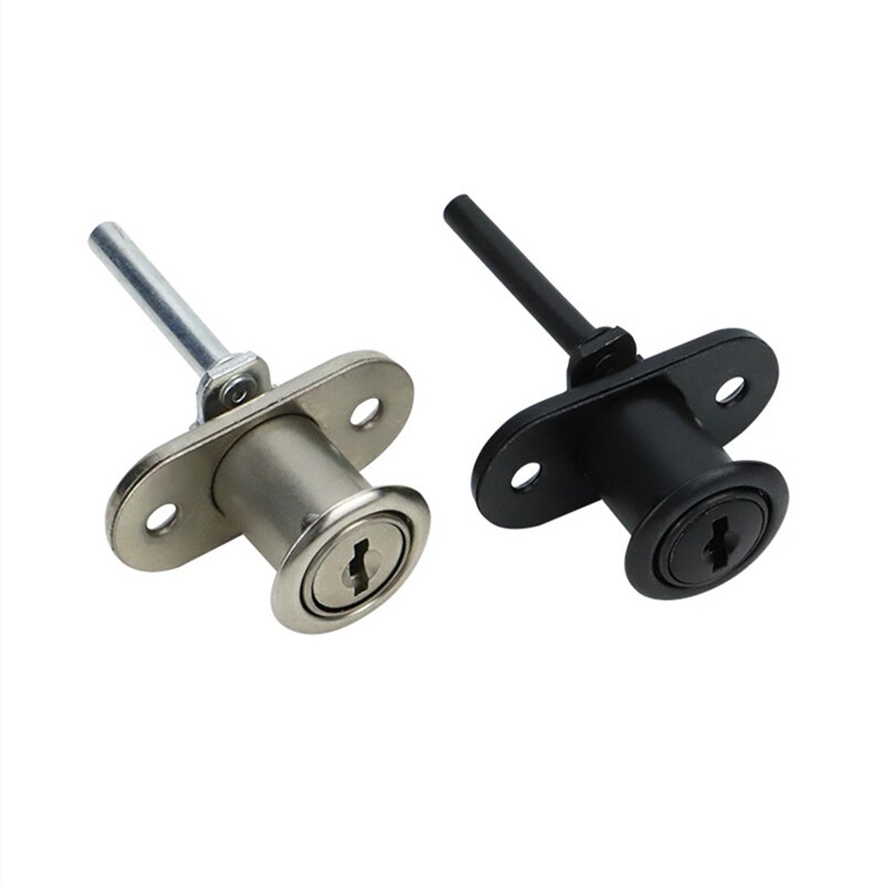 Drawer Push Lock Sliding Door Showcase Cupboard Cabinet Locks Window Security Chain Furniture Hardware With 2 Keys