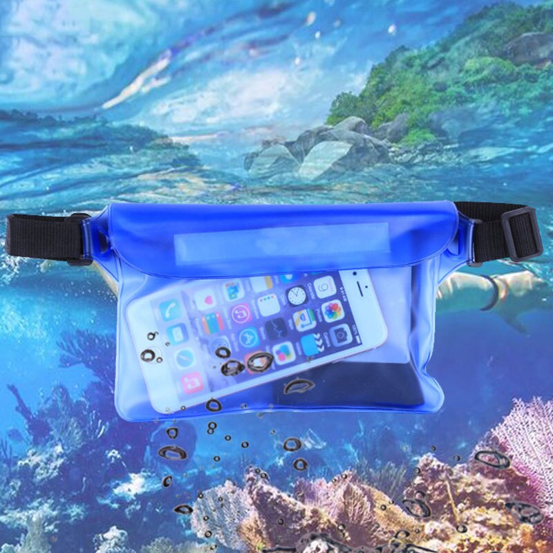 Waterproof Beach Bag for Phone Underwater Dry Bags Shoulder Waist Pack PVC Frosted Translucent Bag Drifting Swimming Bag