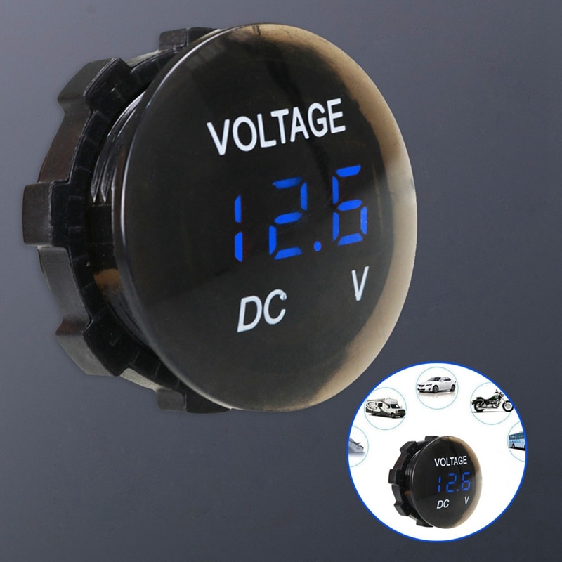 Bil voltmeter amperemeter digitalt panel tester led display apparater til bil auto motorcykel tilbehør  dc12v vandtætte