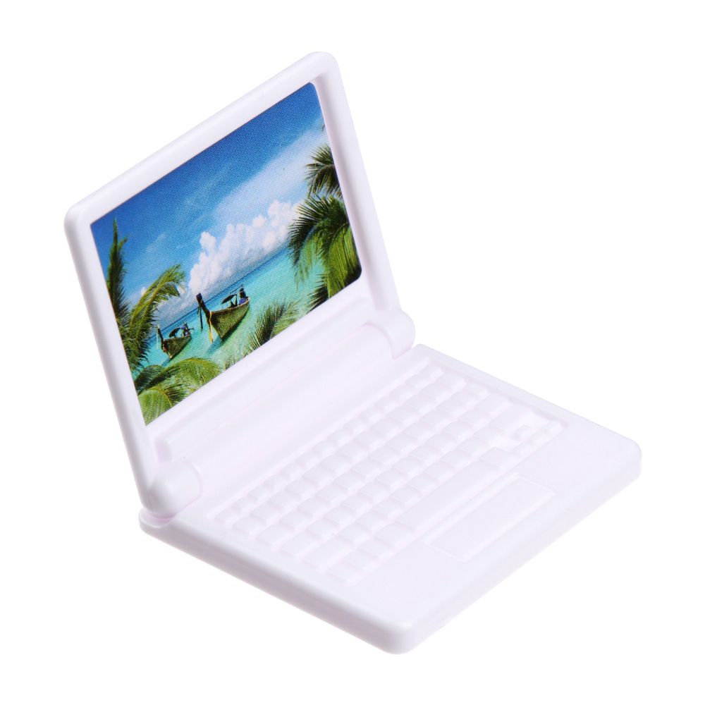 Mini poupée pliable pour ordinateur portable, 1 pièce, jouet de bureau, Imitation ordinateur, accessoires de: C