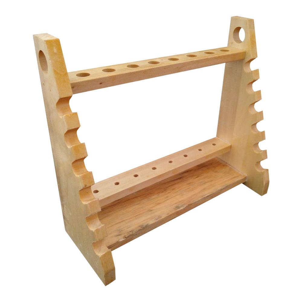 Equipment Rack Funnel Test Tube Colorimeter Tube Pipette Tube Holder Science Laboratory Storage Wooden Rack Experimental Tool