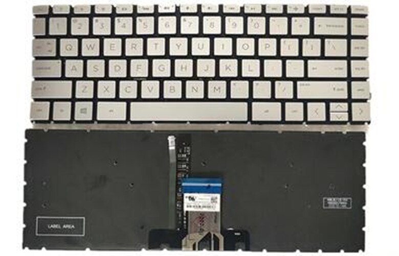 For HP home 14S-DK 14S-DP 14S-CR14-DP 14-CR 14S-CF 14-CD 14-CE 14-CM 14-DA 14-DK 14-CK 14-CC Keyboard Backlit US: BACKLIT SILVER