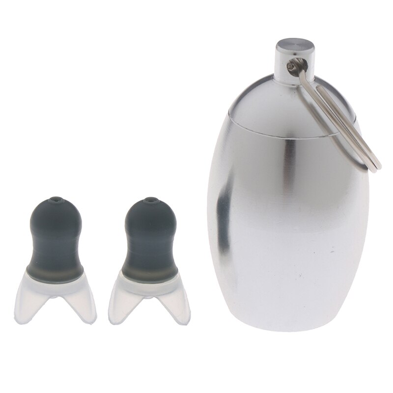 1 par støjbeskyttende ørebeskyttere støjreducerende ørepropper vandtætte bløde silikone ørepropper til sovende svømning: Grå sølv