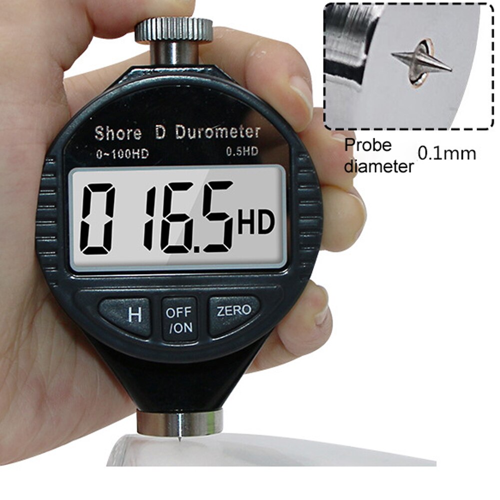 Hardness Tester Tire Plastics Rubber Hardness Test Tool Digital Durometer LCD Display Hardness Meter