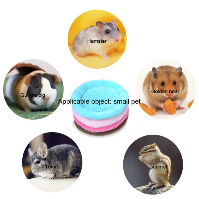 Warme Zachte Fluwelen Katoen Kleine Huisdier Winter Pad Hamster Pluche Bed Cavia Kooi Huis Mat Egel Nest Eekhoorn Chinchilla thuis