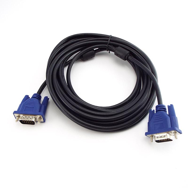 1.5M 3M 5M 10M Vga Verlengkabel Hd 15 Pin Male Naar Male Vga Wire Cord metalen Lijn Voor Laptop Pc Projector Computer Monitor L19
