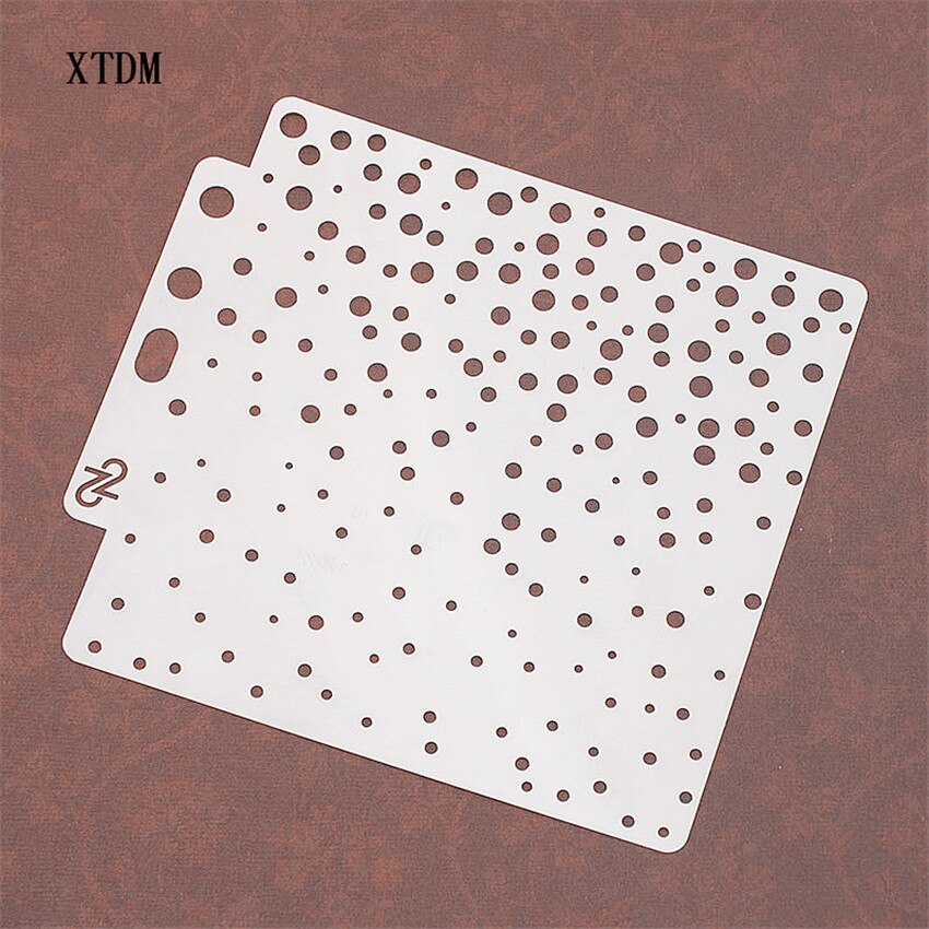 Small circle shield DIY cake scrapbook stencils hollow Embellishments printing lace ruler Valentine's Day