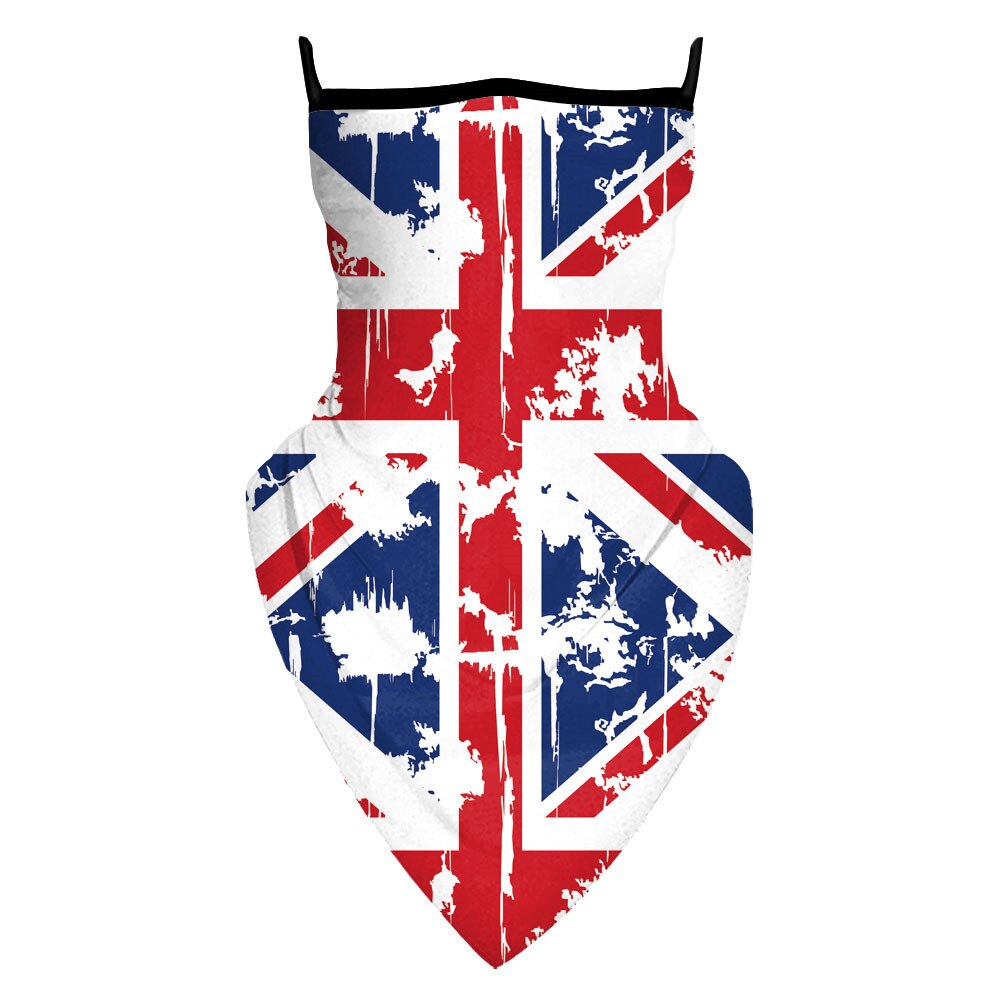 Foulard Triangle avec drapeau français, cache-nez avec crochet d'oreille, multifonctionnel, anti-poussière, respirant, Tube Bandana, réutilisable, masque de randonnée: 079