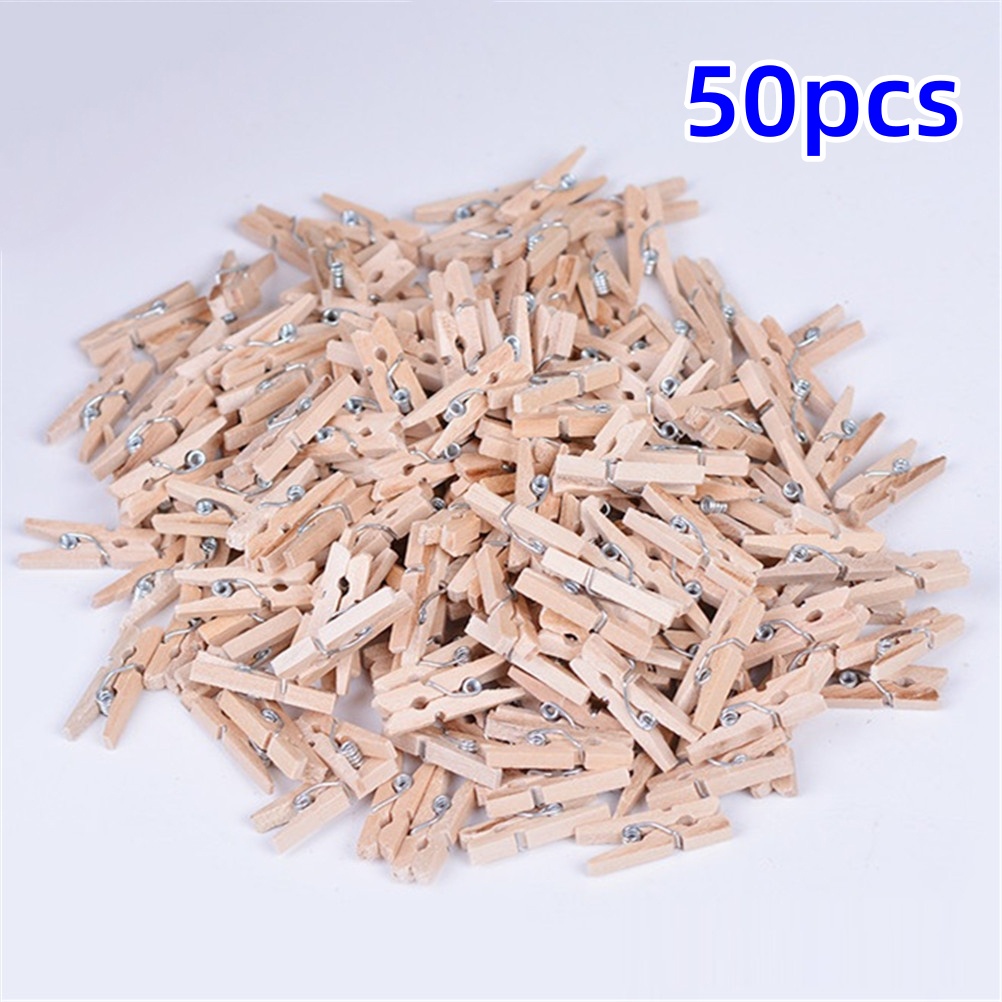 20/50Pcs Mini Loving Red Heart Shape Wood Clips Handicrafts Photos Papers Clothes Pegs Home Bachelorette Party Decorations: WHITE