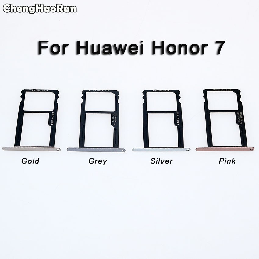 Chenghaoran for huawei honor 7 7a 7c 7x sim-kortin pidike paikka lokero sovitinsäiliö mikro-sd-korttialustan varaosat