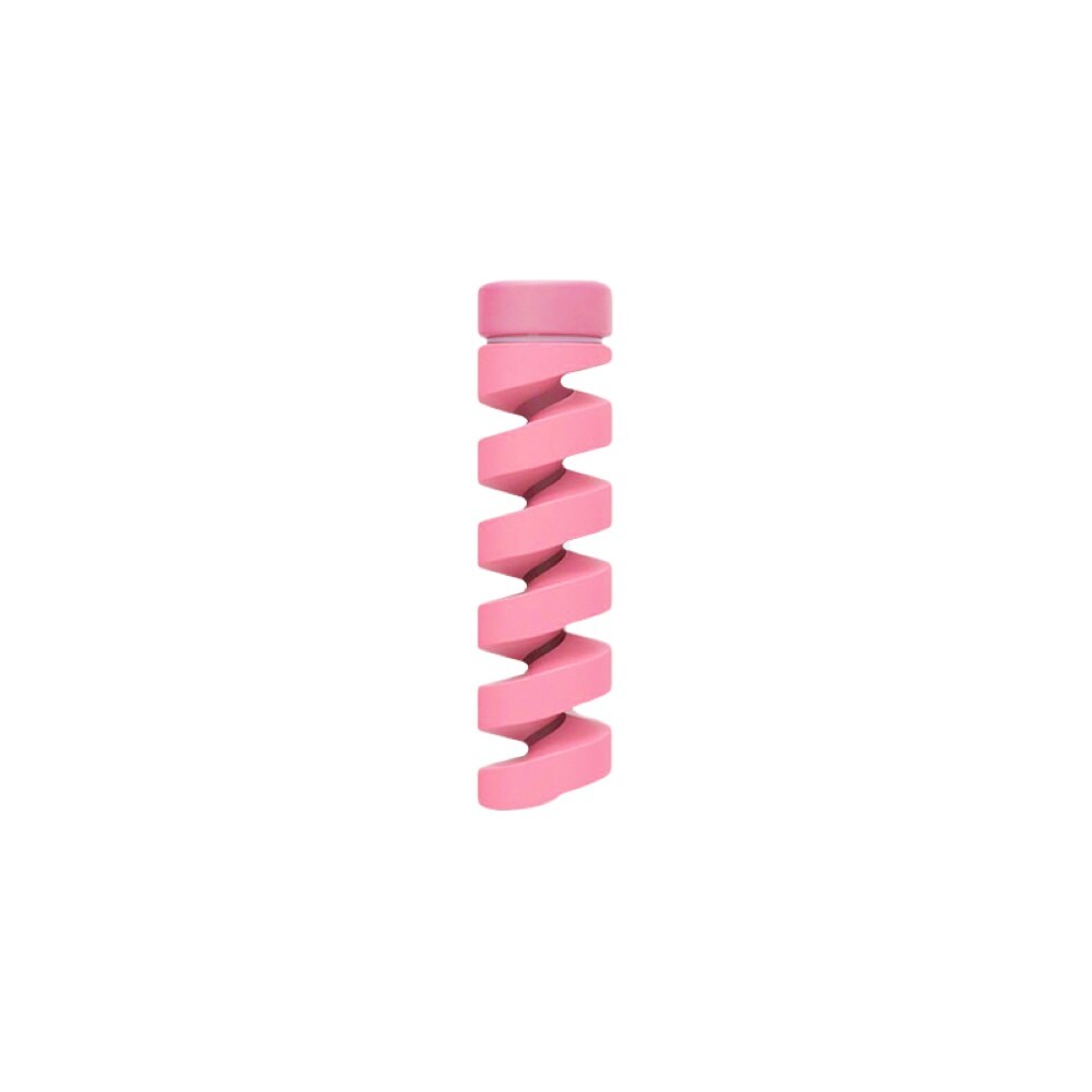 12 pièces spirale USB Charge câble protecteur données cordon économiseur de couverture pour iPhone Android: Rose