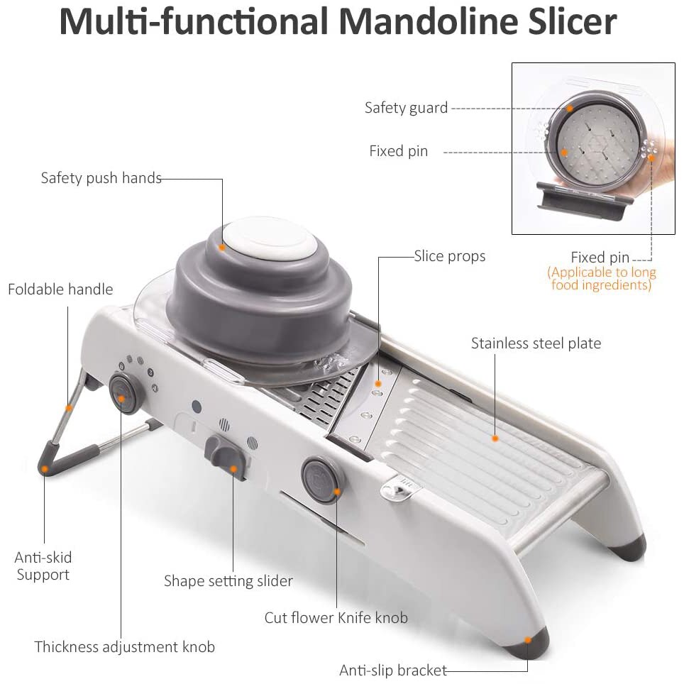 Mandoline Slicer Handleiding Groente Cutter Professionele Rasp Met Verstelbare 304 Roestvrijstalen Messen Groente Keuken