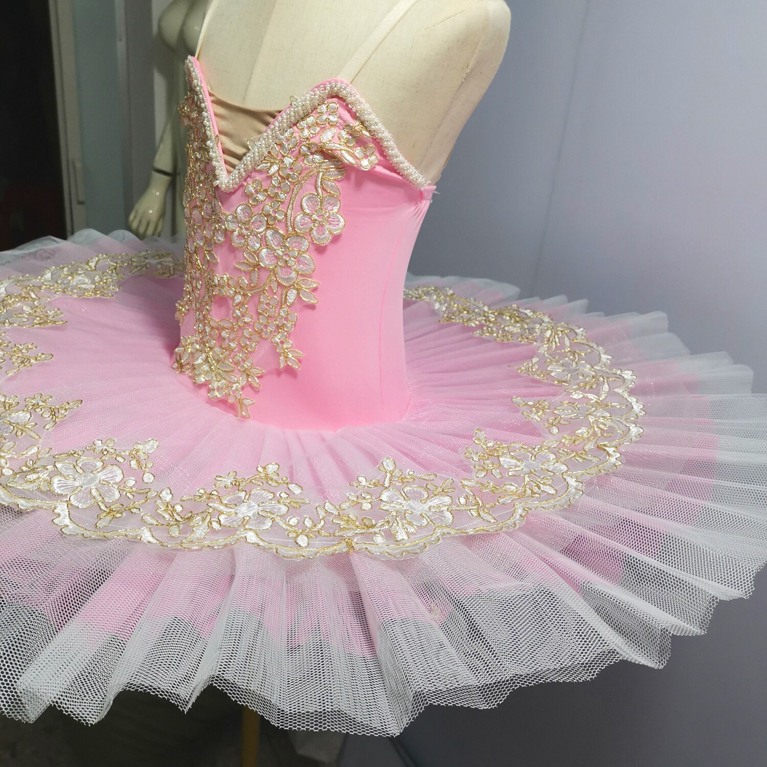 Ballet Tutu Skirt Pink Performance Costume For Princess White Swan Belly Dance Toddler Puff Skirt