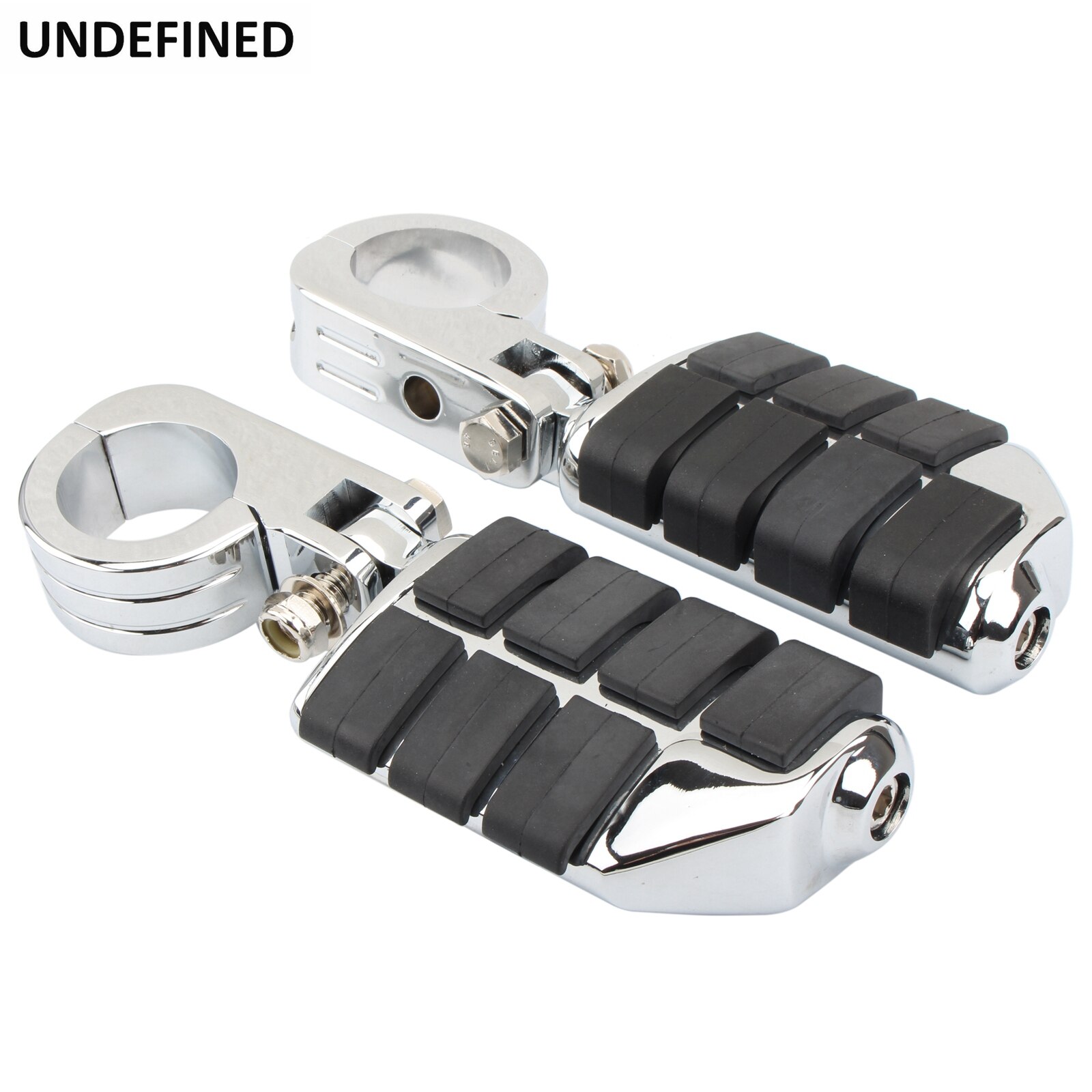 32MM Highway Foot Pegs Engine Guard Crash Bar w/Clamp Mount For Harley Honda Kawasaki Cafe Racer Touring Motorcycle Chrome