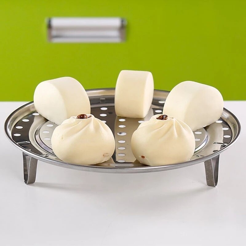 Steam Rack Kitchen Three-Legged Steamed Buns Steamed Rack Multi-Function Stainless Steel Vegetable Rack Water Shelf Steamer