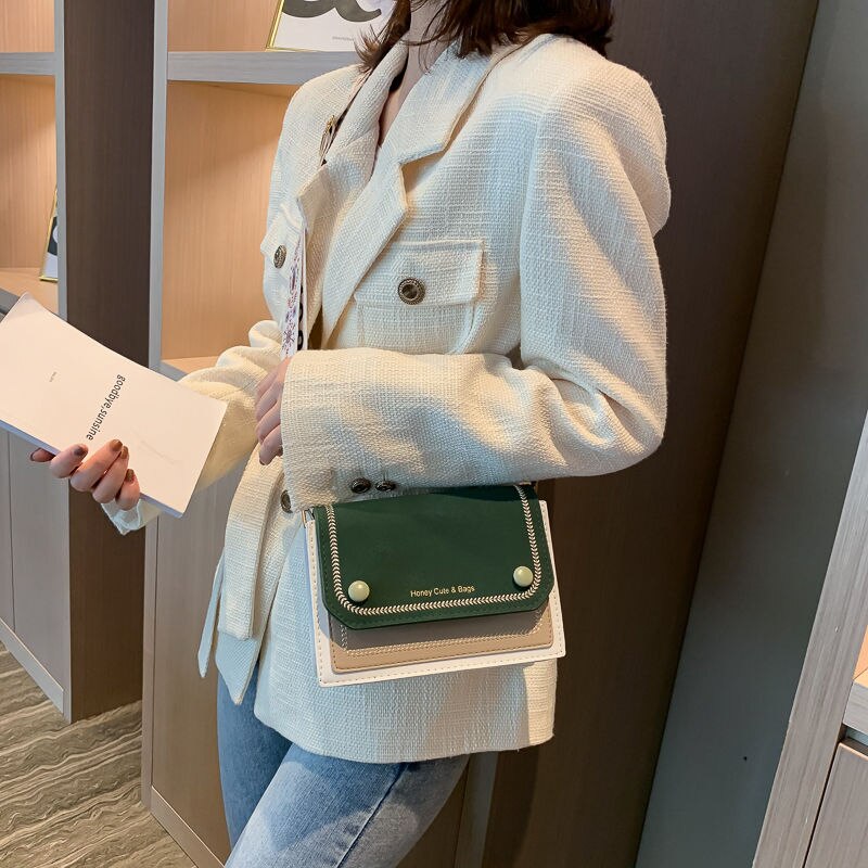 Sac à main carré Simple pour femmes, sacoche à épaule, petit paquet carré de luxe, sacs de styliste