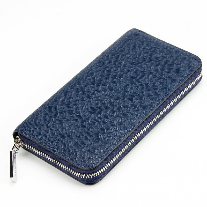 Baellerry Men Wallets Classic Long Style Card Holder Male Purse Zipper Large Capacity Big Brand Luxury Wallet For Men: 1392-blue