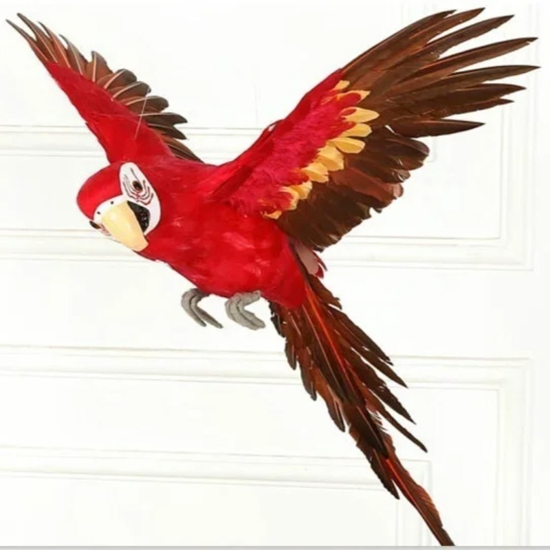 Pájaros artificiales para decoración del hogar, pájaros de simulación, loros vivos, decoración bonita para estanque al aire libre