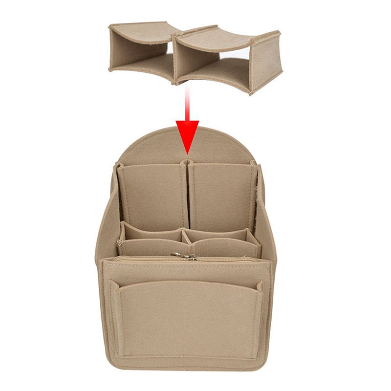 Mochila de fieltro insertar organizador bolsa de almacenamiento bolsa Universal en bolsa hombres mujeres bolsos de hombro bolso de mano organizadores